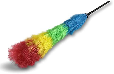 Plumeau Antistatique en Fibres et Poils synthétiques | Spécial ménage poussière | Multicolore 40/60 cm | Nettoyage dépoussiérage Meubles | Kibros 104850