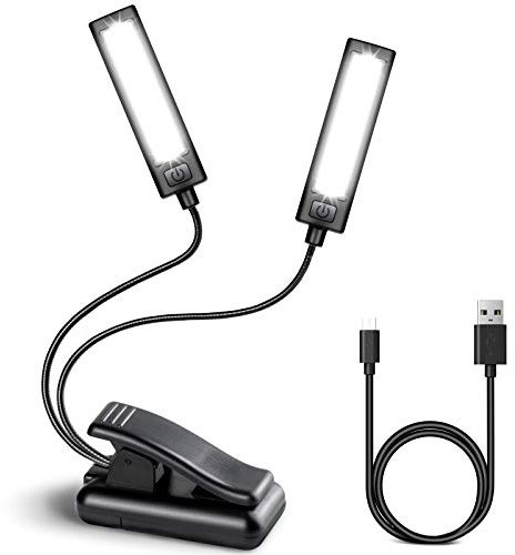 CAHAYA Music Stand Lamp LED Light with 3 Brightness Modes, Portable and Adjustable with USB Cable for Reading, Clamp Book Lamp