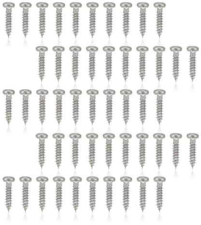 Pickguard Schrauben, 50 Stück 3x11mm Gitarren Truss Rod Cover Befestigungs Schraube Chrom Befestigungsschrauben Pickguard Screws Gitarrenmechaniken Stimmwirbel Tuner Schrauben für E-Gitarre Bass