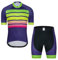 Herren-Fahrradtrikot-Set, kurzärmeliges Hemd und 3D-Kissen-Shorts, gepolsterter Anzug, Bike-Top, T21, Large