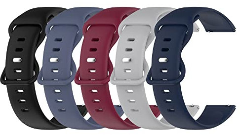Chofit (5er-Pack) Gurte kompatibel mit Polar Pacer/Ignite 2 Riemen, weiches Silikon verstellbares Sport Armband Ersatz Armband Armband Zubehör für Pacer/Ignite 2/Ignite (klein, 5A)