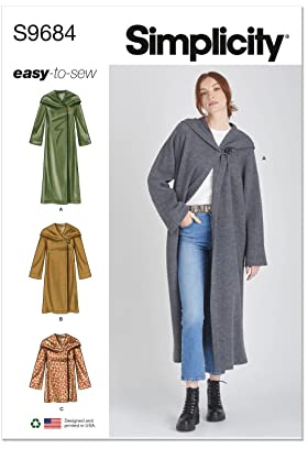 Simplicity SS9684U5 Misses' Hooded Coats and Jacket with Length Variations U5 (16-18-20-22-24)
