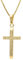 trendor Kreuz-Anhänger Gold 333/8K mit vergoldeter Silberkette zeitloser Halsschmuck für Damen und Herren, elegante Geschenkidee, 41858-42 42 cm
