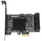 Tbest Karte, 8 Port Pcie, Erweiterungskarte, Controller Pci Pci E Zu 3.0 Controller Erweiterungskarte 8 Port 3.0 Schnittstellenerweiterungskarte