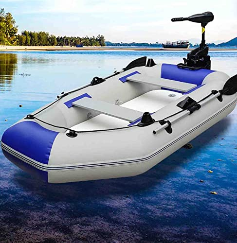FJAUOQ Ensemble De Bateau Gonflable pour Radeau De Canot Pneumatique avec Avirons Et Pompe en Aluminium Bateau De Pêche,330x140cm