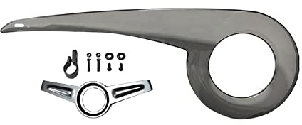 TOOYFUL Garde-chaîne Vélo pour 38-40T, Protection de Chaîne de Vélo, Légers et Faciles à Installer, Couverture de Pignons de Vélo pour Camping, Vélo, Cyclisme, Boucle Argent + Queue