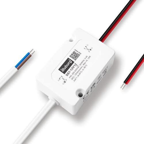 illuburg LED Trafo 12V 12W Wasserdicht IP67 Flackerfrei für LED Strip Lampe LED Netzteil Treiber Power Supply