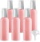 ZEOABSY 6 Pieces 100 ml Pink Lotion Bottles with White Pump, 100ml Empty PET Plastic Lotion Pump Bottle Cosmetic Gel Travel Container for Cosmetic, Make up, Cleaning + 1 x Funnel