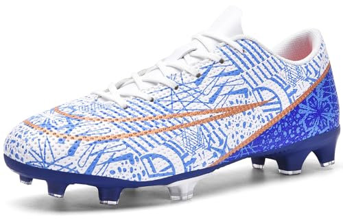 DimaiGlobal Fußballschuhe Herren Professionelle Kinder Fussballschuhe Kunstrasen Stollenschuhe Kickschuhe Jugendliche Athletics Trainingsschuhe Outdoor Sportschuhe 38EU Weiß
