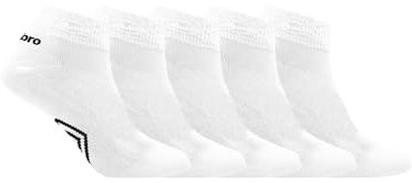 Umbro Chaussette Homme - Lot de 5 - Chaussettes Basses Homme, Anti-Glisse, Blanc, Noir, Taille 39/42