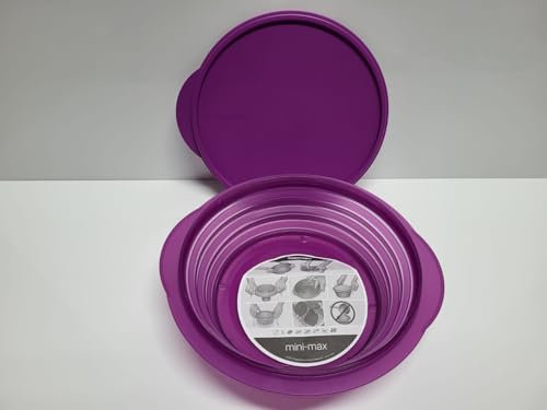 MY Pasta Tupperware Küchenhelfer Teller Mini-Max 2,0 L lila Beere Faltteller mit Deckel
