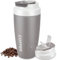 BOCHION Coffee Cup, 500ml Leakproof Insulated Travel Mug with Straw, Reusable Double-Wall Vacuum Stainless Steel for Hot and Cold Drinks, Portable Thermal Cup for Office, Home, and Travel, Grey
