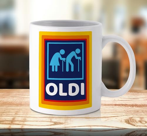 Oldi Gift Mug Funny Elderly Couple Old Him Her Man Women Cup Dad Stepdad Father Fathers Day Grandad Mothers Day Nana Grand Mother Novelty Mens Boys Christmas Birthday by Trendy Gifts UK