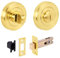HANDLEZONE® Bathroom Toilet Door Thumb Turn and Release Deadbolt Kit - Satin Brass - 76mm Bolt with 57mm Backset
