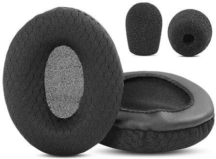 XRHTONG Atmungsaktive Ersatz-Ohrpolster kompatibel mit Sennheiser PC 8.2 Chat/PC5.2CHAT/PC3.2 Chat Kopfhörern Ohrpolster Kissen (Atmungsaktiver Stoff/Hohe Dichte Schaum)