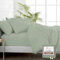 Pizuna Pure 100% Cotton Super King Duvet Cover with Super King Fitted Sheet Sea Foam, 400 Thread Count Long Staple Cotton Bedding Set, Soft Sateen Weave Quilt Cover Set & 40 cm Deep Fitted Sheets