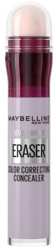 Maybelline New York Eraser Eye, Colour Correcting Concealer, Neutralizes Yellow Tones, for a Natural Soft-Focus Finish, Dermatologist Tested & Suitable for Sensitive Skin, (152, Purple)