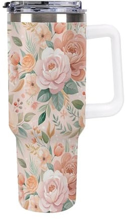 Peony, ripeto Borraccia Termica Stanley Con Cannuccia - Perfetta Per Mantenere Le Bevande Alla Temperatura DeSiderata 40oz