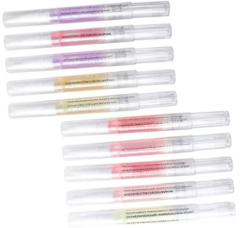 Healeved 10pcs Nail Cuticle Oil Pen and Nail Care Pen Moisturizing Gel Polish Suitable for Home and Salon Use Random Style