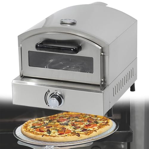 Beachtiful Horno y Parrilla para Pizza a Gas para Exteriores, Máquina para Hacer Pizza sin Acero Inoxidable, para Cocinar Pizza, Filetes, Pescado, Pollo y Más