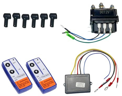 Seilwinde Relais 12V 250A, Industrielles Windenrelais Fernbedienung Relais Schützschalter, Kabelloses Fernbedienungs Winden Kit, Schwerlast-Relais Windenrelais Kit Für Industriegeräte Auto LKW