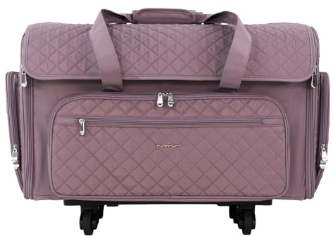 'Everything Mary XXL Sewing Bag on Wheels - Roomy Tote with Patent-Pending Design, 30'' x 18'' x 20'', Durable Polyester, Adjustable Compartments, Easy-Transport Handles & Wheels'
