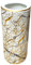 AcaciaHome Durable Ceramic Round Umbrella stand–Perfect Holder for Home, Office, & Entryway - Adds a Sophisticated Touch to Living Spaces for Canes, & Walking Sticks (Ceramic White/Gold)