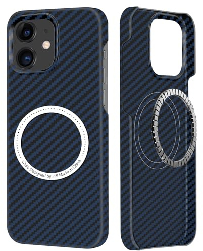 DIMIYER Kohlefaser für iPhone 11 Hülle, Carbon Textur Handyhülle aus echter Aramidfaser, Ultradünne und leichte mit Magnetisch, Cover Case Tasche für iPhone 11 Hülle Carbon Kohlefaser Design