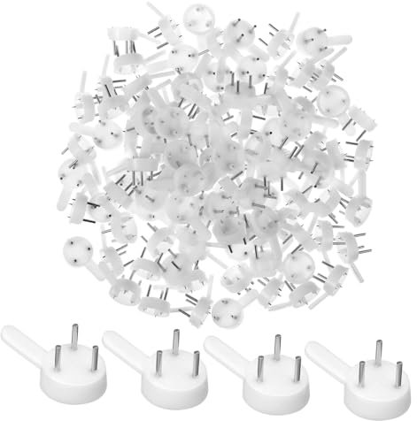 LIFKICH 100 Stück Rahmenhaken Wandhaken Aus Kunststoff Für Gemälderahmen Nahtlose Haken Zum Aufhängen Von Bilderrahmen