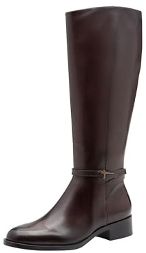 Tamaris Damen Long Boots Leder, braun, 40 EU