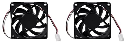 Kznifmk 2X Computer Case Cooler Fan 3PIN 12V 7CM 70MM PC CPU Cooling Cooler Fan