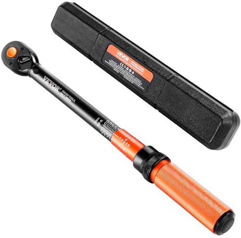 VEVOR Clé Dynamométrique à Déclenchement Entraînement 13 mm 13,6-230,5 N.m, Clé à Cliquet Bidirectionnelle avec Échelles à Double Plage, 72 Dents, Haute Précision, pour Réparation Automobile