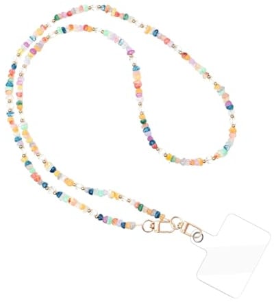 Ceeyoll, Universal Handykette, Handykette universal, Handykete, Perlen Handykete Universal, Handy Lanyard, Bunte Handykett, Robust, Dauerhft, Passend für die Meisten Handyhüllen