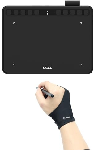 UGEE Drawing Tablet S640 Digital Graphics Pad with 1PC Ugee artist drawing tablet glove-
