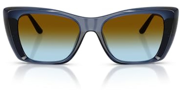 Michael Kors Womens MK2270U Tokyo Universal Fit Square Sunglasses, Navy/Brown Blue Gradient, 53 mm