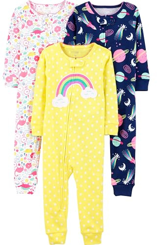Simple Joys by Carter's Baby - Jungen 3-Pack Snug Fit Footless Cotton Pajamas Schlafstrampler (3er Pack)
