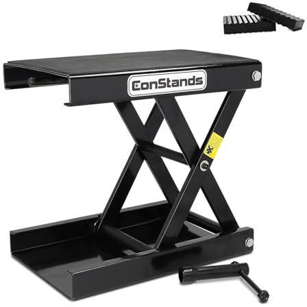 Motorrad Hebebühne Scherenheber Lift ConStands M schwarz inkl. 2 Distanzstücke