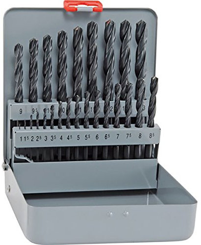 ALPEN Bohrer-Kassetten Set PRO KM (25-tlg., Ø 1,00 – 13,00 mm, mit speziellem Kreuzanschliff, hohe Rundlaufgenauigkeit, Spiralbohrer, Bohrsortiment) 0000110321100
