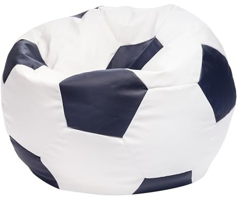 Ecopuf Beanbag Ball - Bean Bag Ball - Beanbags para Juegos de Bolsa - Accesorios para Fútbol Sala de Niños - Eco-Cuero - 65x45cm, Azul E11
