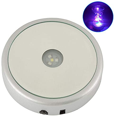 Socle pour écran LED, Support d'éclairage USB ou piles, 7 couleurs changeantes, pour tissus d'ameublement et verre, 4 LED rond
