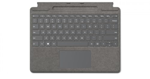 Microsoft Surface clavier Signature Keyboard, Platine, compatible Surface Pro 8, Pro 9 et Pro X (Clavier AZERTY)