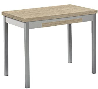 ASTIMESA Alas Laminado Mesa de Cocina, Metal, Roble Raw, 110x70cm
