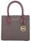 Michael Kors Mercer Medium Messenger Bag MK Signature Merlot Brown Leather