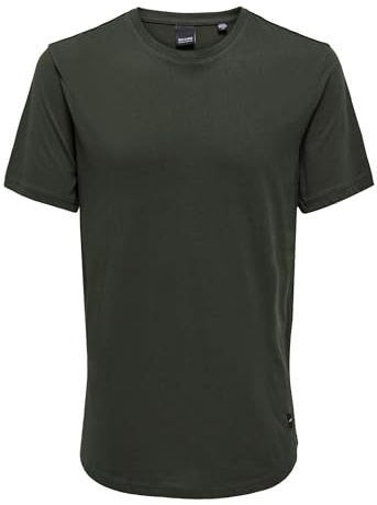 ONLY & SONS Herren Kurzarm Rundhals T-Shirt ONSMATT LIFE LONGY XS S M L XL XXL, Größe:S, Farbe:Rosin 22002973