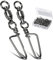 9Tong Kugellager Wirbel mit Coastlock Snap, Edelstahl geschweißter Ring für Angeln Salzwasser Standard Schwarz 25pcs 31lbs