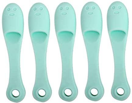 Manual Face Scrubber Facial Cleaning Brush,Silicone Nose Brush Blackhead Remover Manual Face Scrubber, Silicone Exfoliator Brush Pad, Nose Pore Wash Finger Brush Tools 5PCS