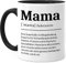 Tassenliebling® Definition Mama Tasse personalisiert Schwarz - Beidseitiger Druck - Geschenk zum Muttertag oder Geburtstag für die beste Mama der Welt von Tochter oder Sohn