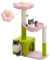 MUTTROS Árbol de flores para gatos con hamaca grande de marco de metal, bonita torre para gatos de 36.6 pulgadas con postes rascadores de sisal para gatos pequeños de interior, condominio para gatos