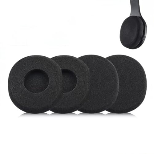 4 almohadillas de repuesto para auriculares Logitech H800, color negro, almohadillas de repuesto de espuma viscoelástica para auriculares