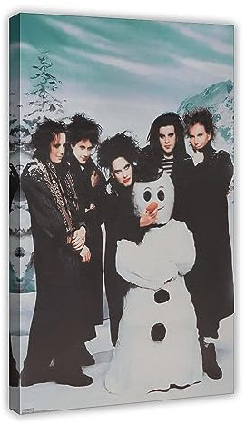 The Poster & Cure English Rock Band Schlafsaal Schlafzimmer Kunst Dekor Wandposter Leinwand Poster Wandkunst Dekor Druck Bild Gemälde für Wohnzimmer Schlafzimmer Dekoration Rahmenstil 60 x 90 cm